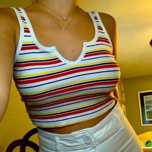PacSun size XS (fits a S) striped cropped tank!